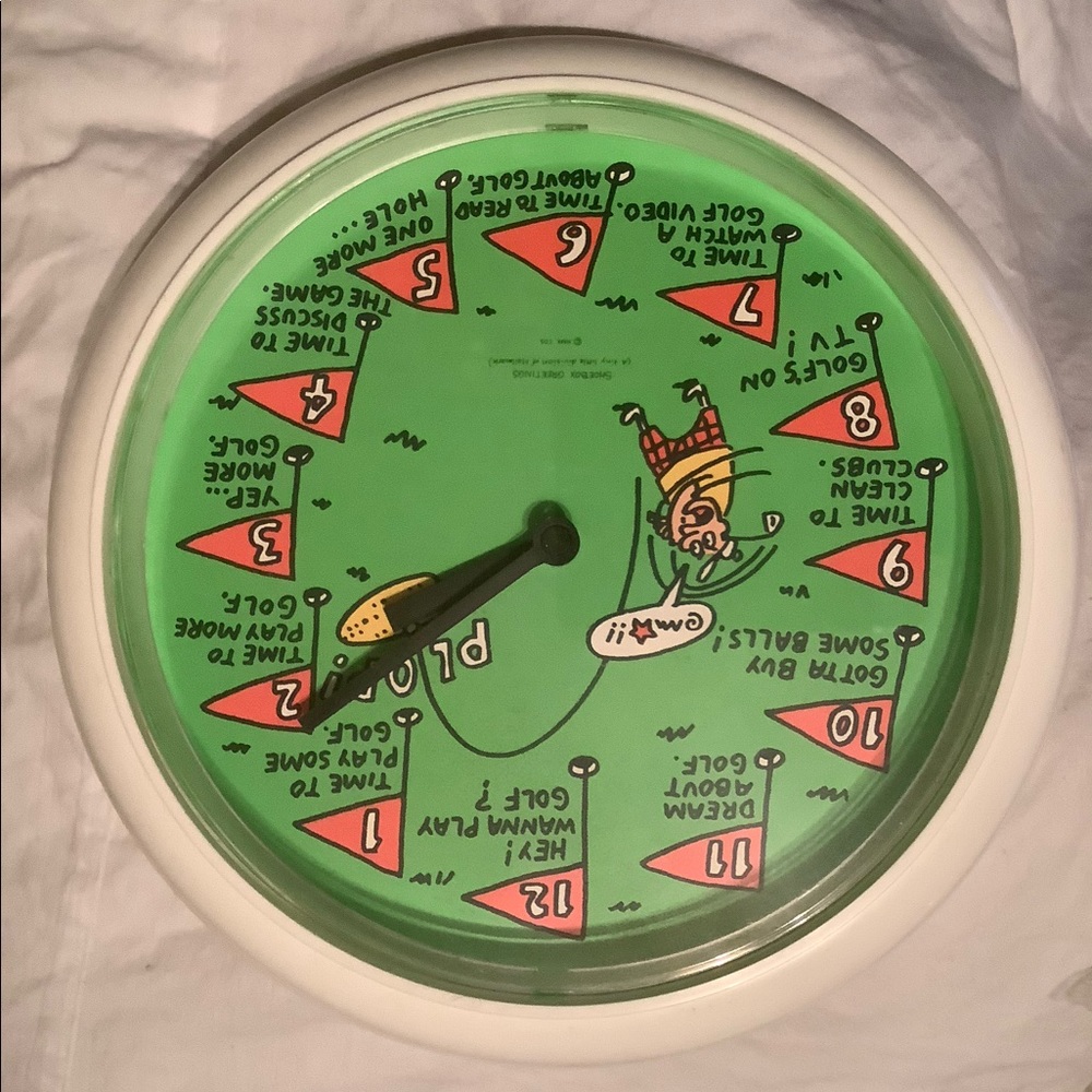 Spartus wall golf clock